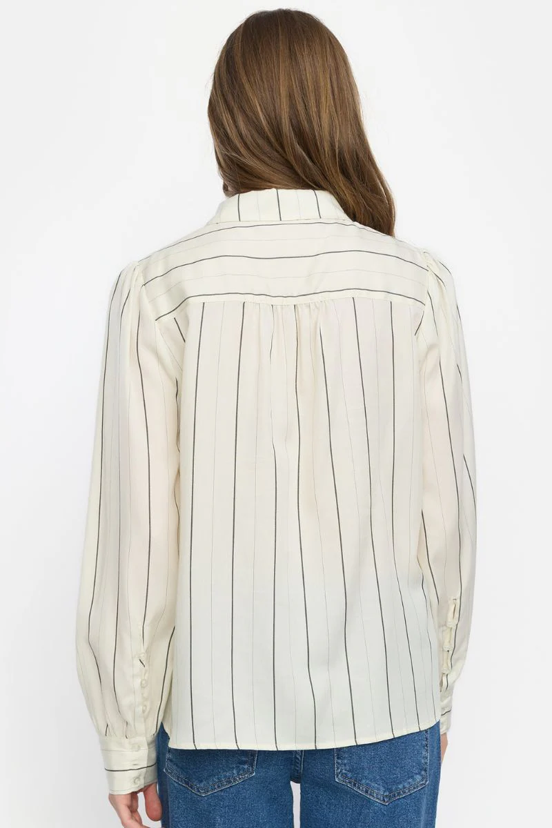 SRPaisley Shirt | Stripes Black and Arctic Wolf | Skjorte fra Soft Rebels - Image 5