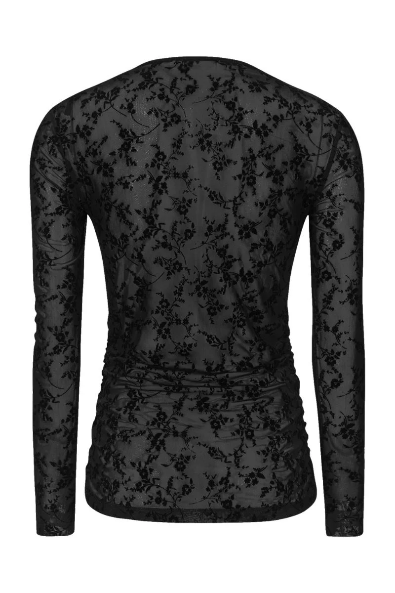 SRTalula Twist V-Neck Top | Black | Top fra Soft Rebels - Image 4