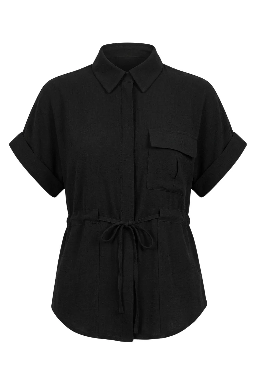 SS Linen Shirt | Black | Skjorte fra Atelier C