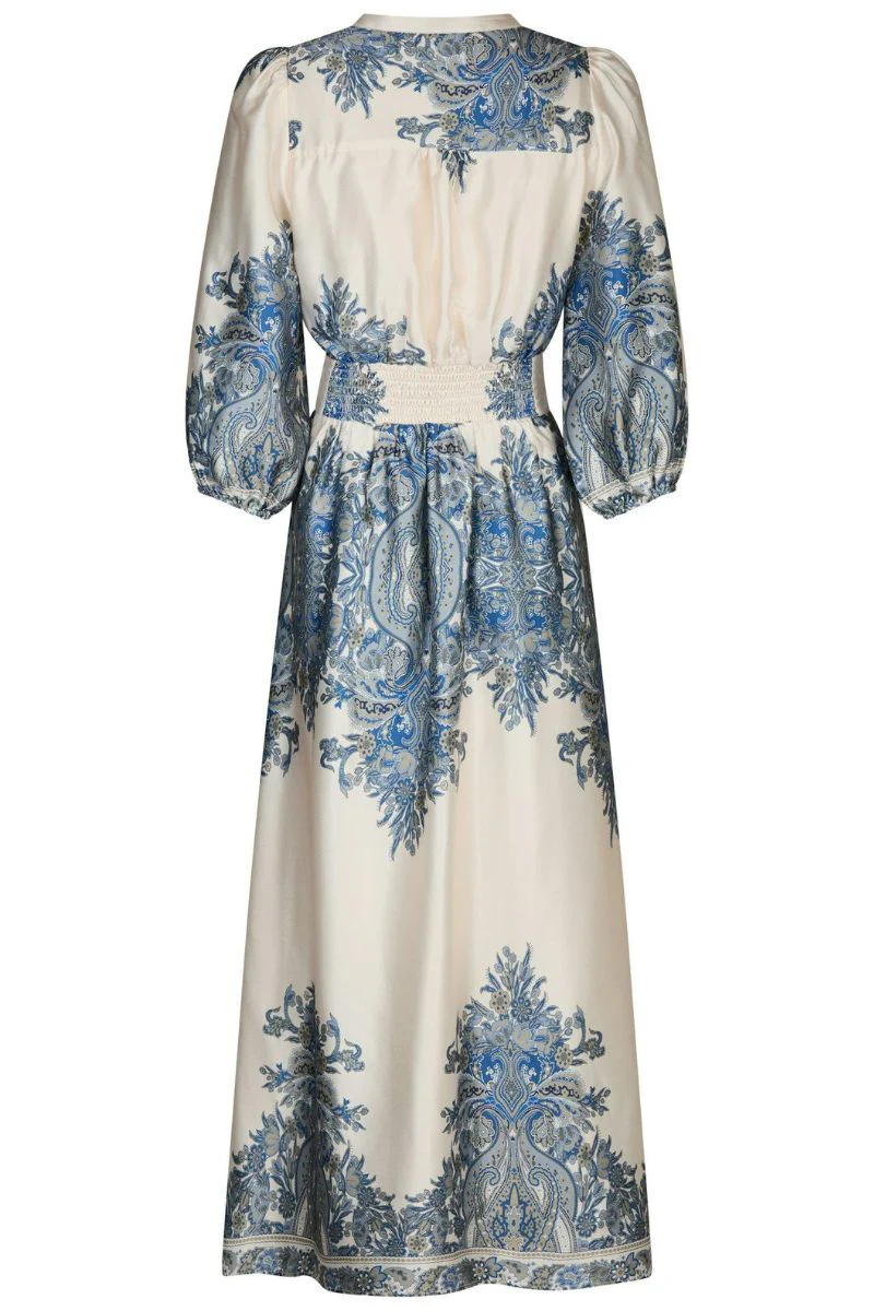 Stellar Paisley Border Dress | Ash Blue | Kjole fra Neo Noir - Image 5
