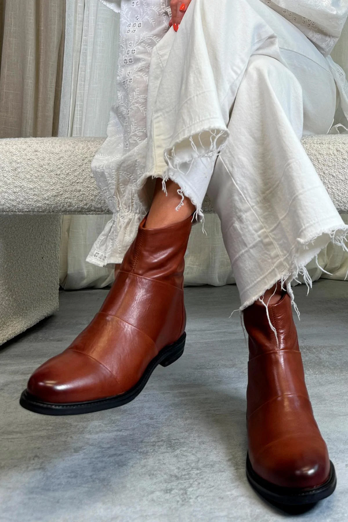 Stephanie Boot | Cognac | Støvler fra Copenhagen Shoes