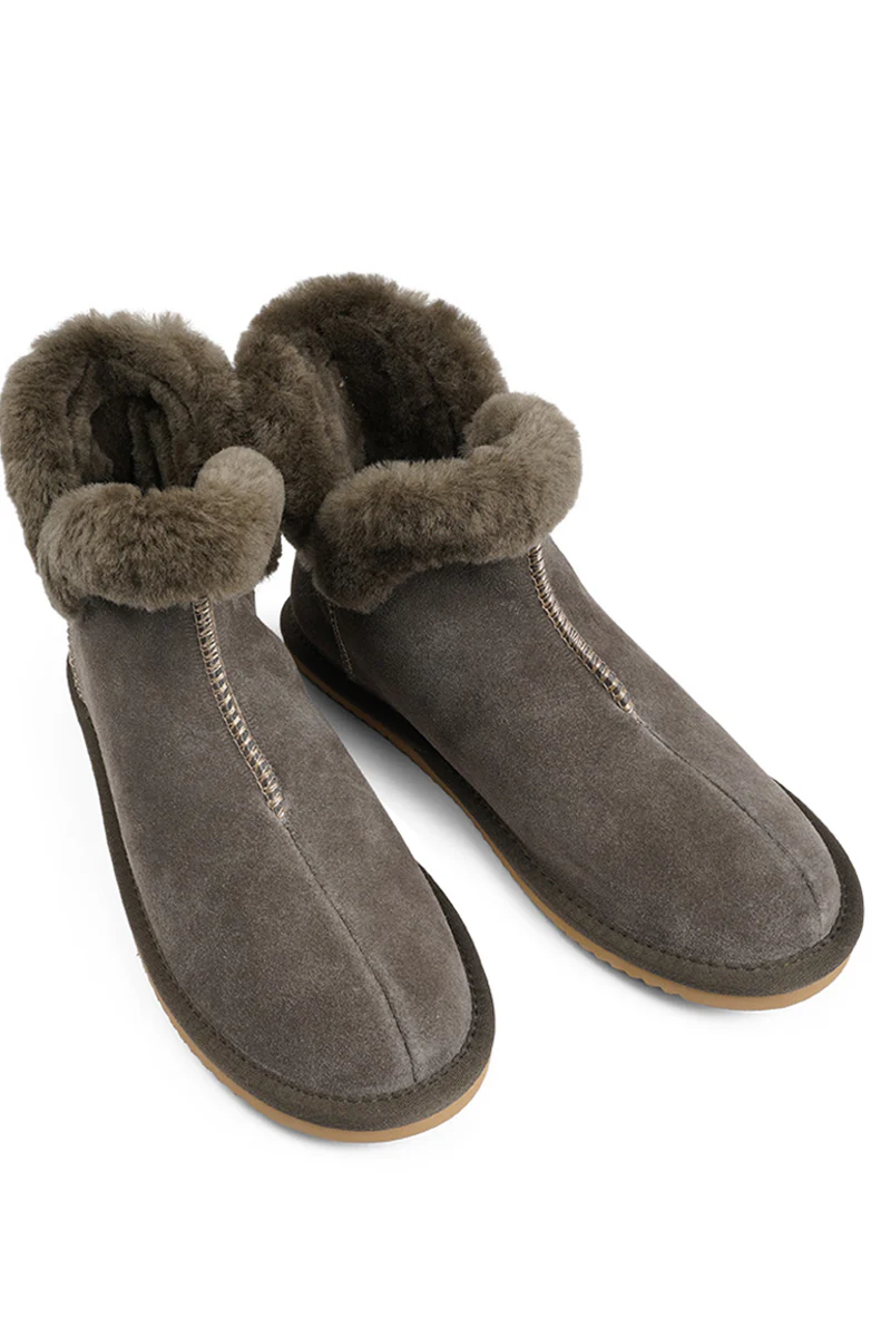 Sula | Army | Shearling Suede Boots fra Lovelies - Image 6