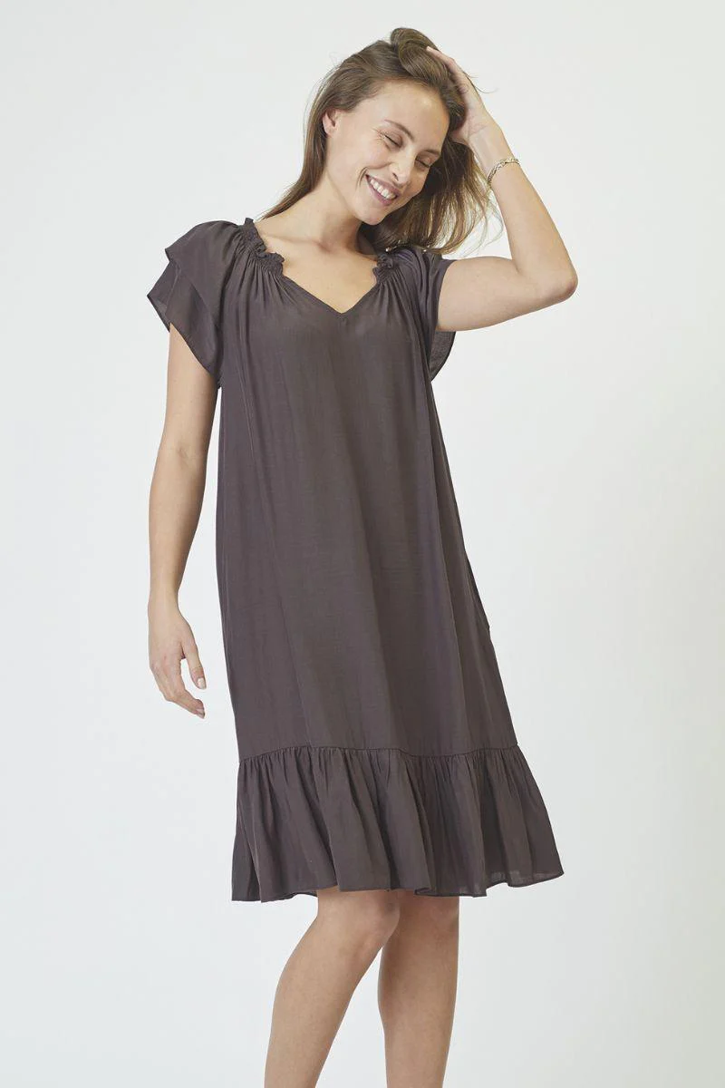 Sunrise Crop Dress | Mocca | Kjole fra Co'couture - Image 3