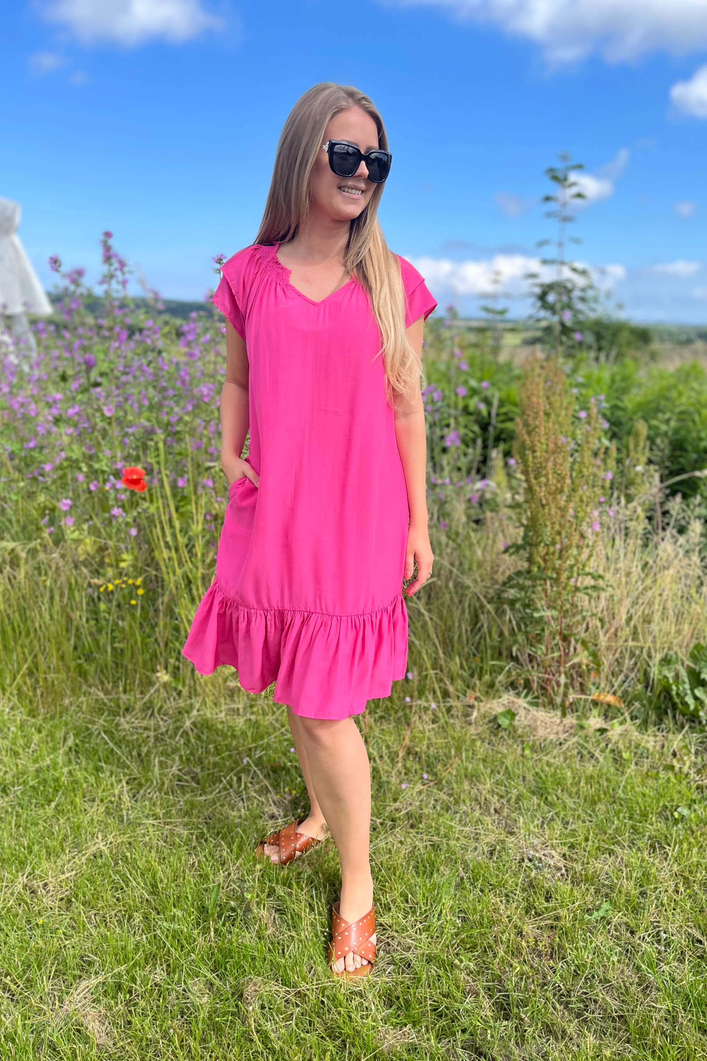 Sunrise Crop Dress | Pink | Kjole fra Co'couture - Image 10
