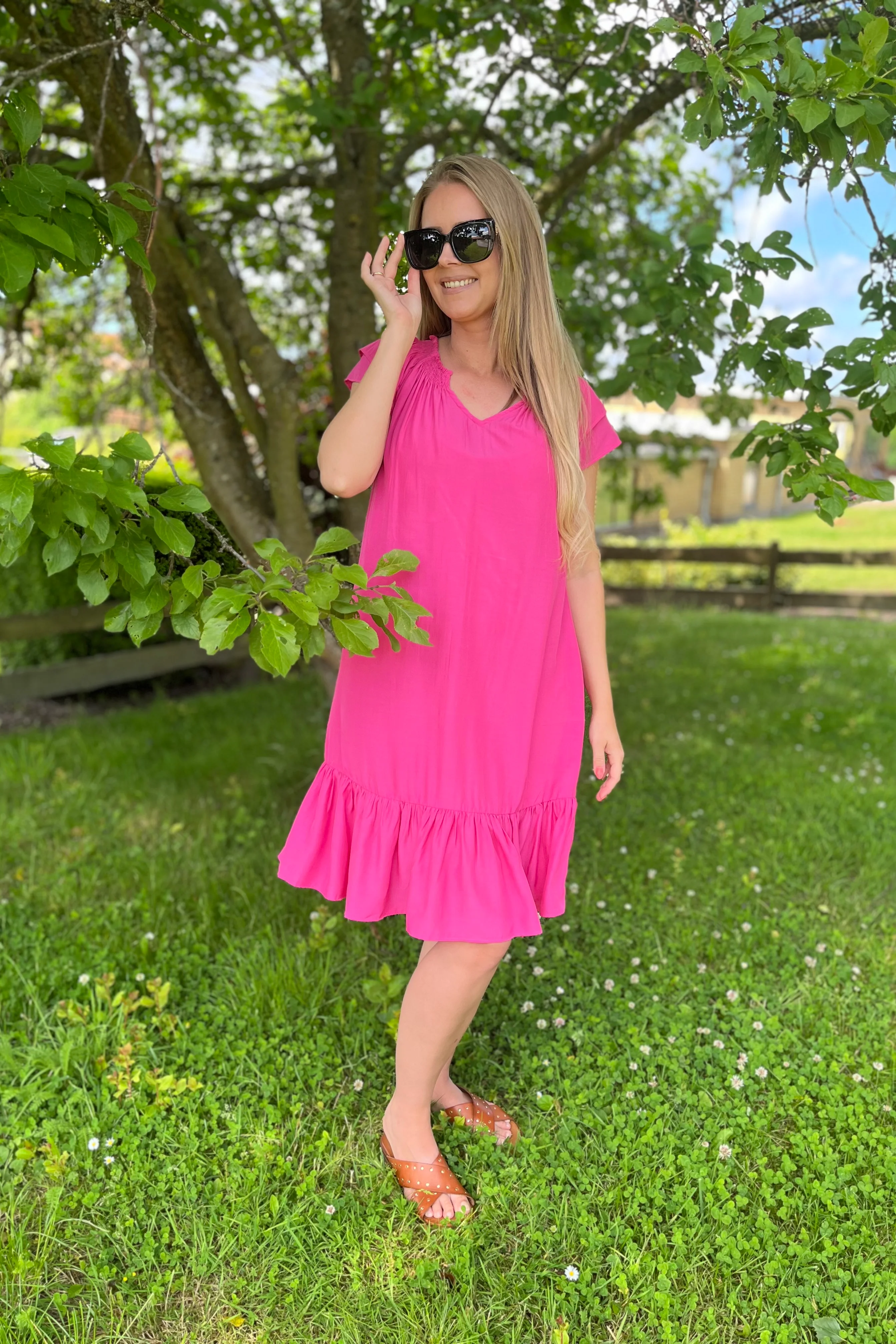 Sunrise Crop Dress | Pink | Kjole fra Co'couture - Image 11