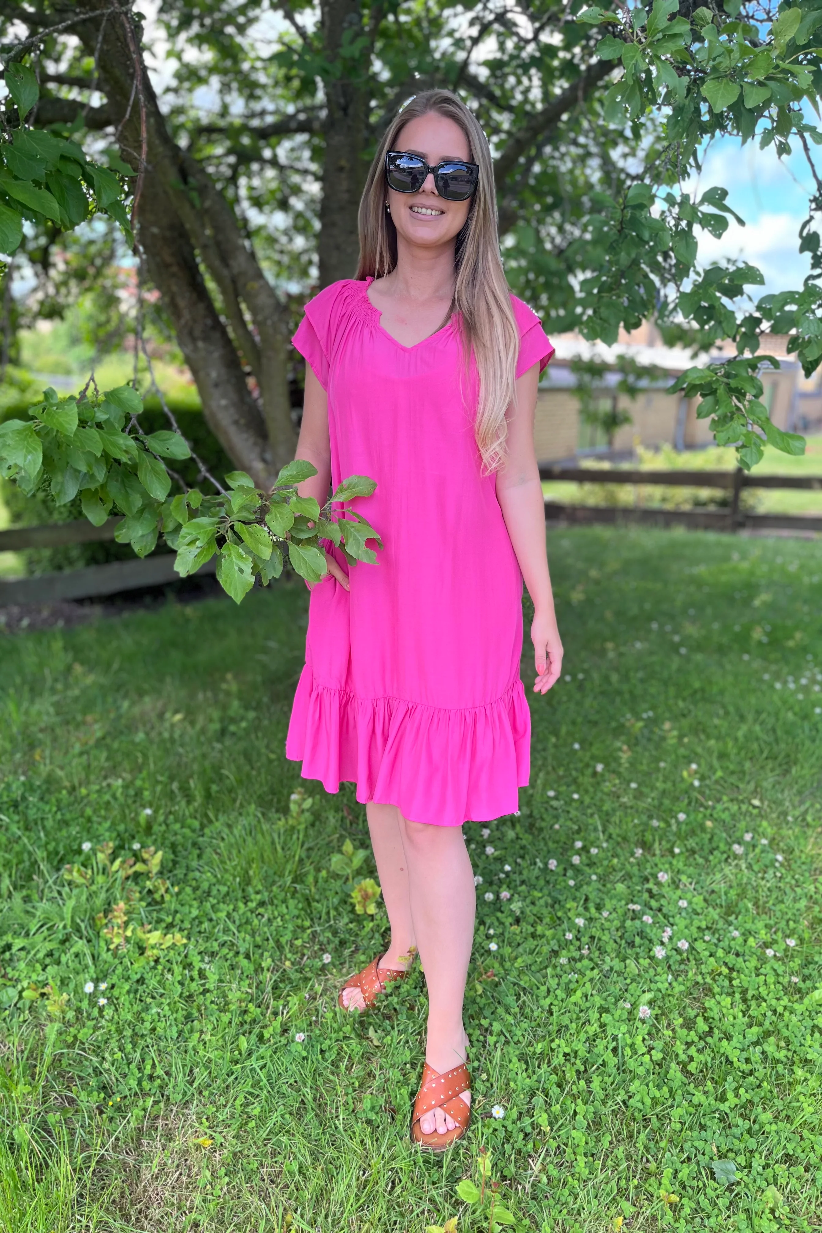 Sunrise Crop Dress | Pink | Kjole fra Co'couture - Image 12