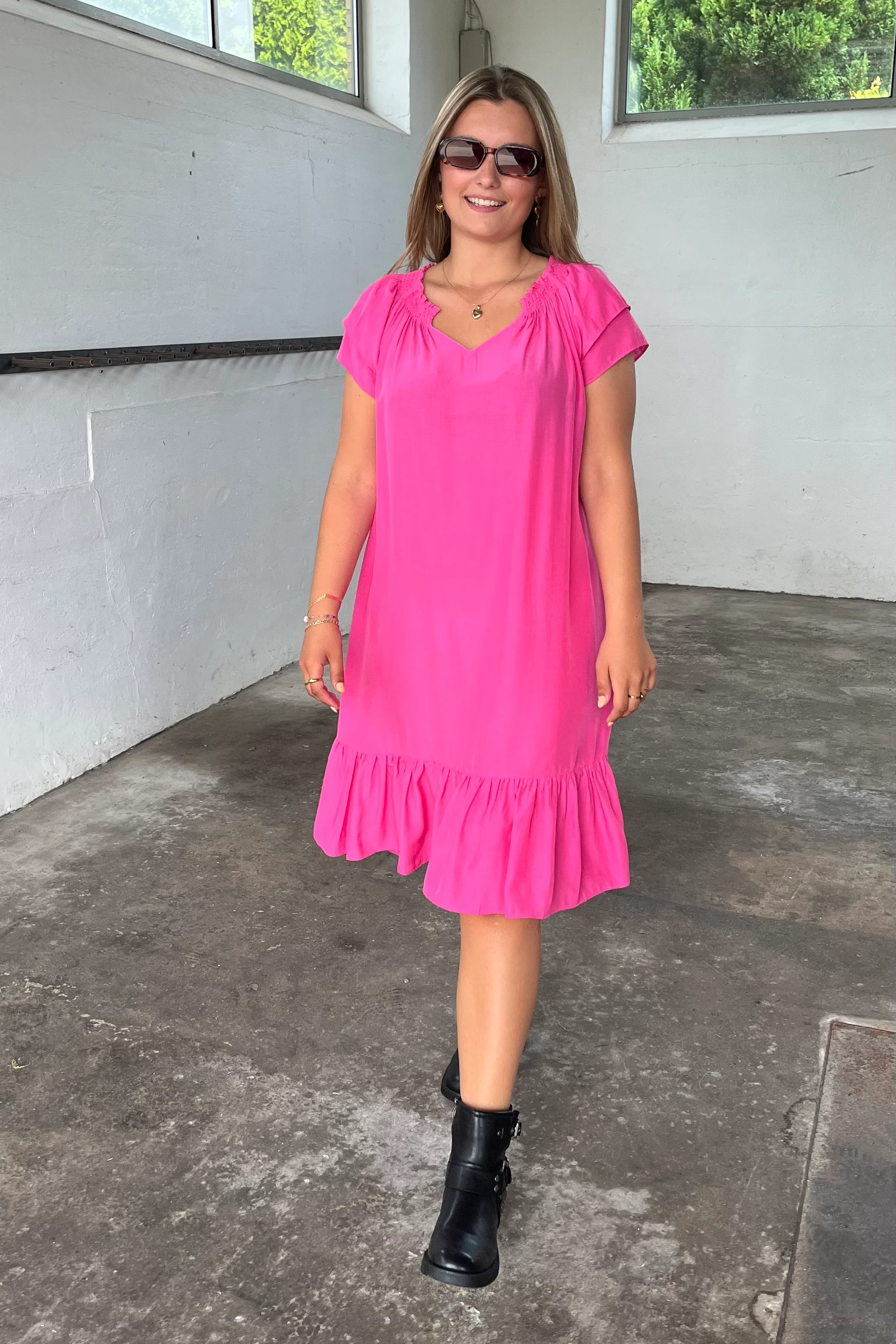 Sunrise Crop Dress | Pink | Kjole fra Co'couture - Image 4