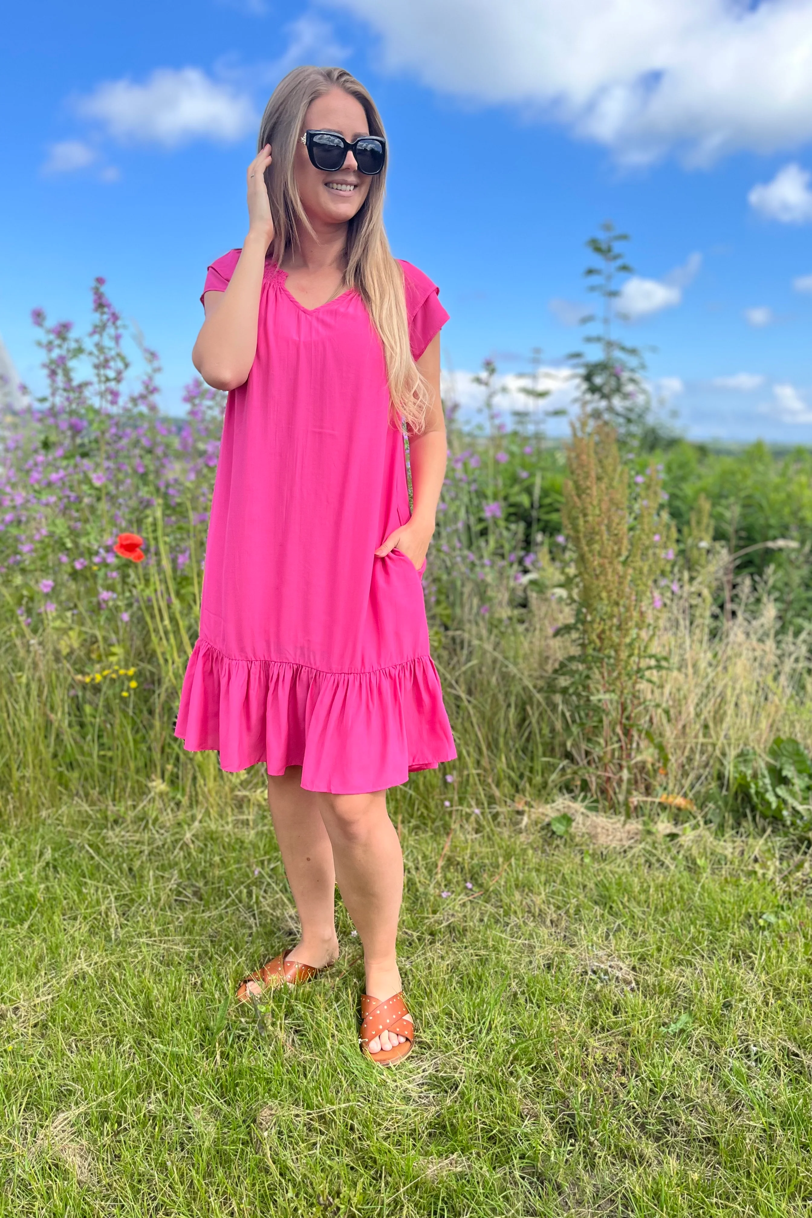 Sunrise Crop Dress | Pink | Kjole fra Co'couture - Image 6