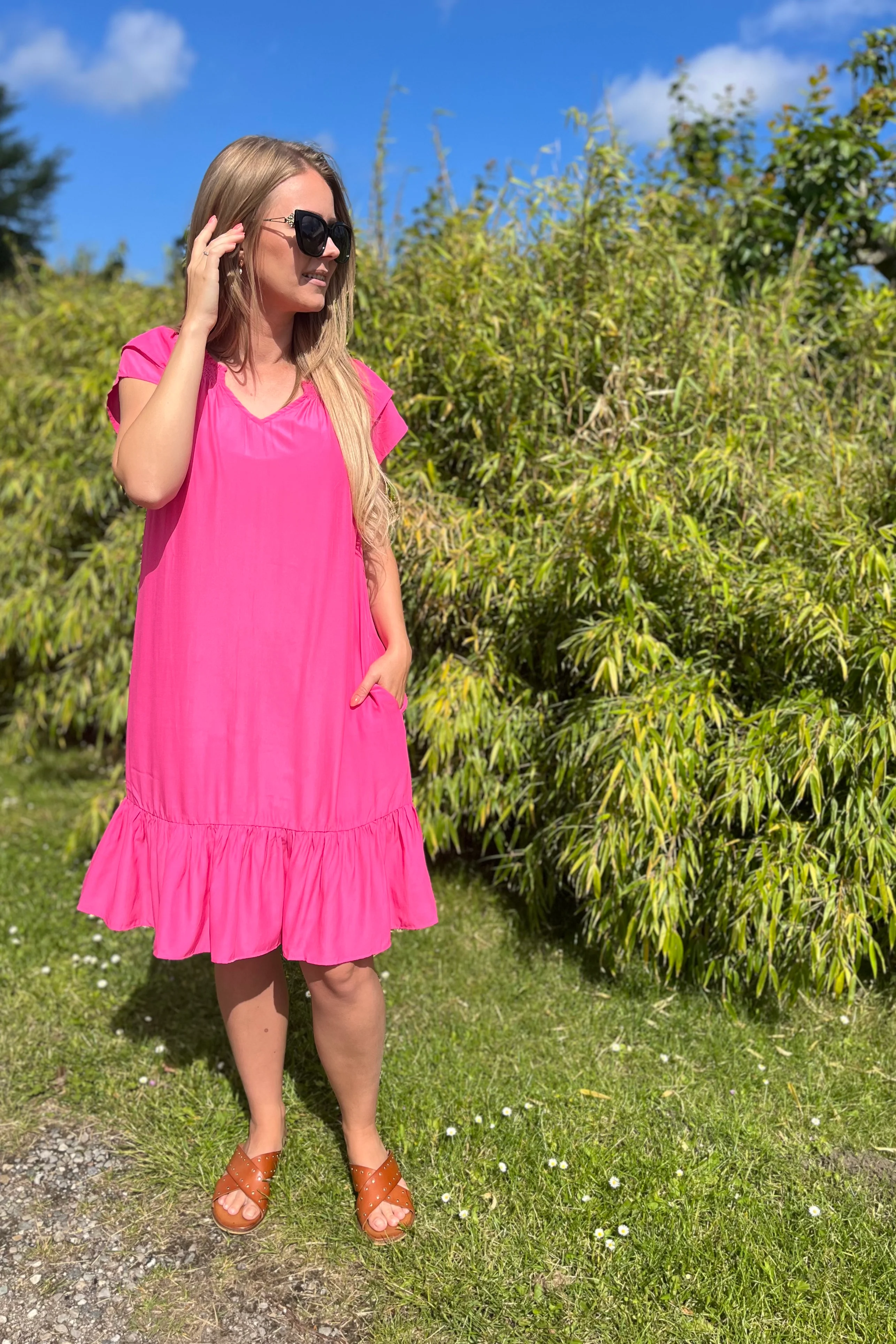 Sunrise Crop Dress | Pink | Kjole fra Co'couture - Image 8
