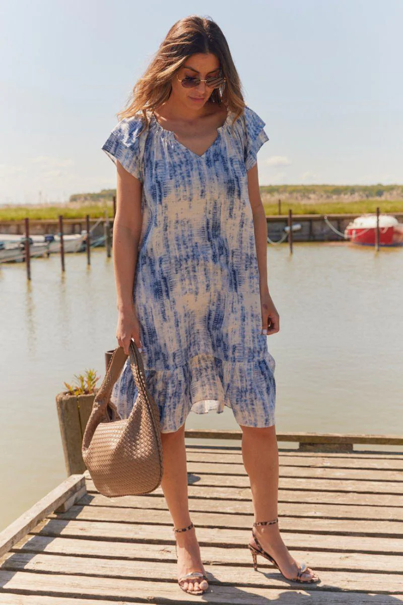 Sunrise Crop Sky Dress 36539 | Blue | Kjole fra Co'couture - Image 3