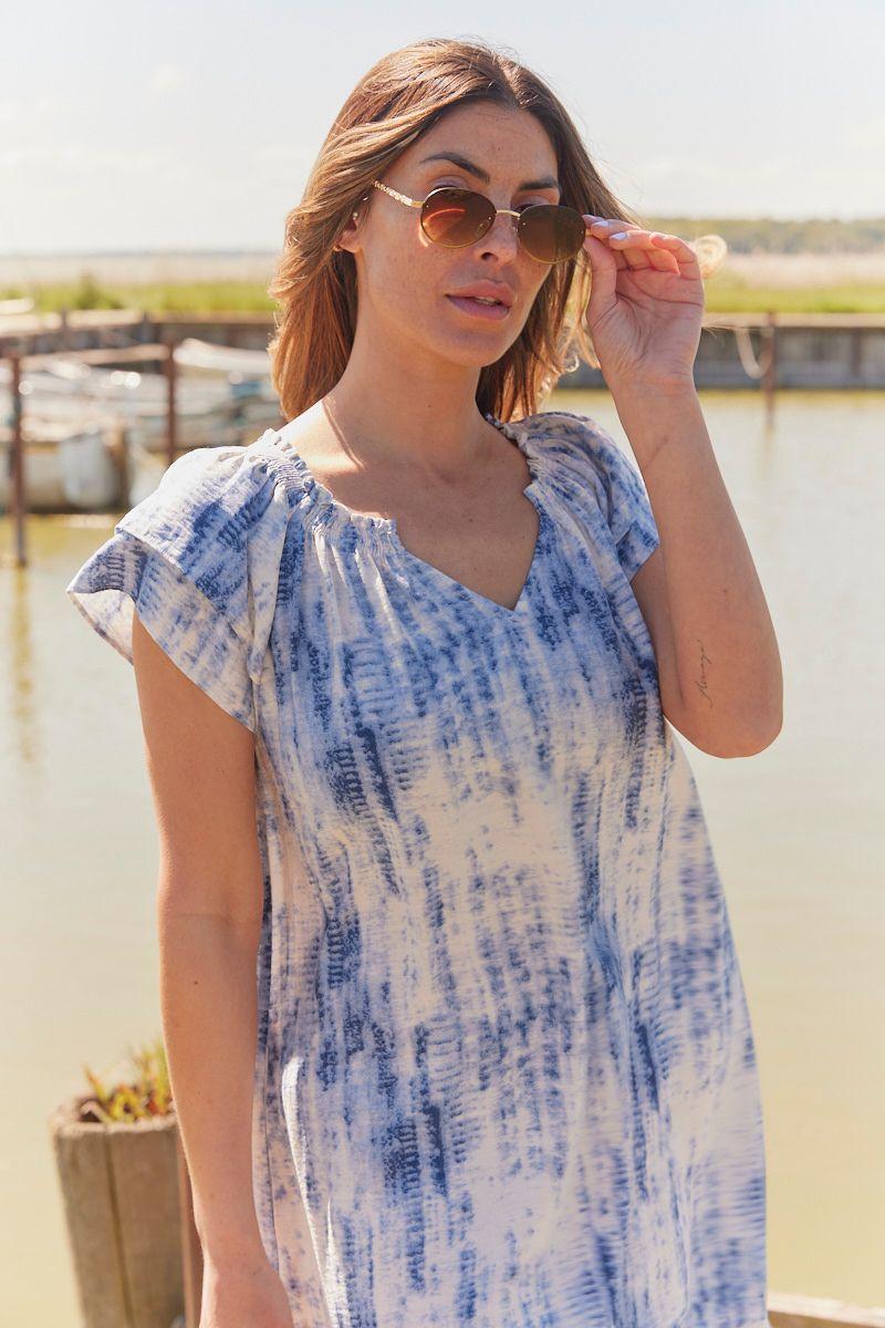 Sunrise Crop Sky Dress 36539 | Blue | Kjole fra Co'couture - Image 4