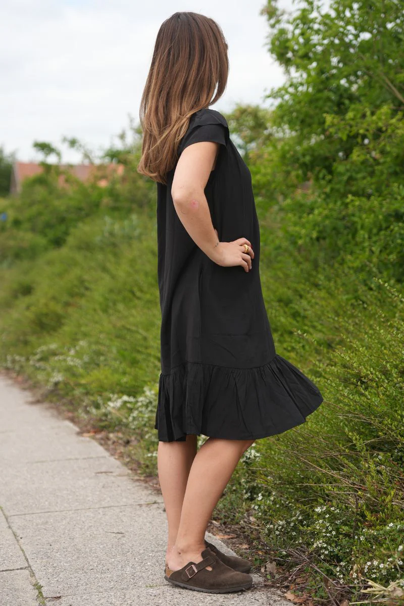 Sunrise Cropped Dress | Sort | Kjole fra Co'couture - Image 4