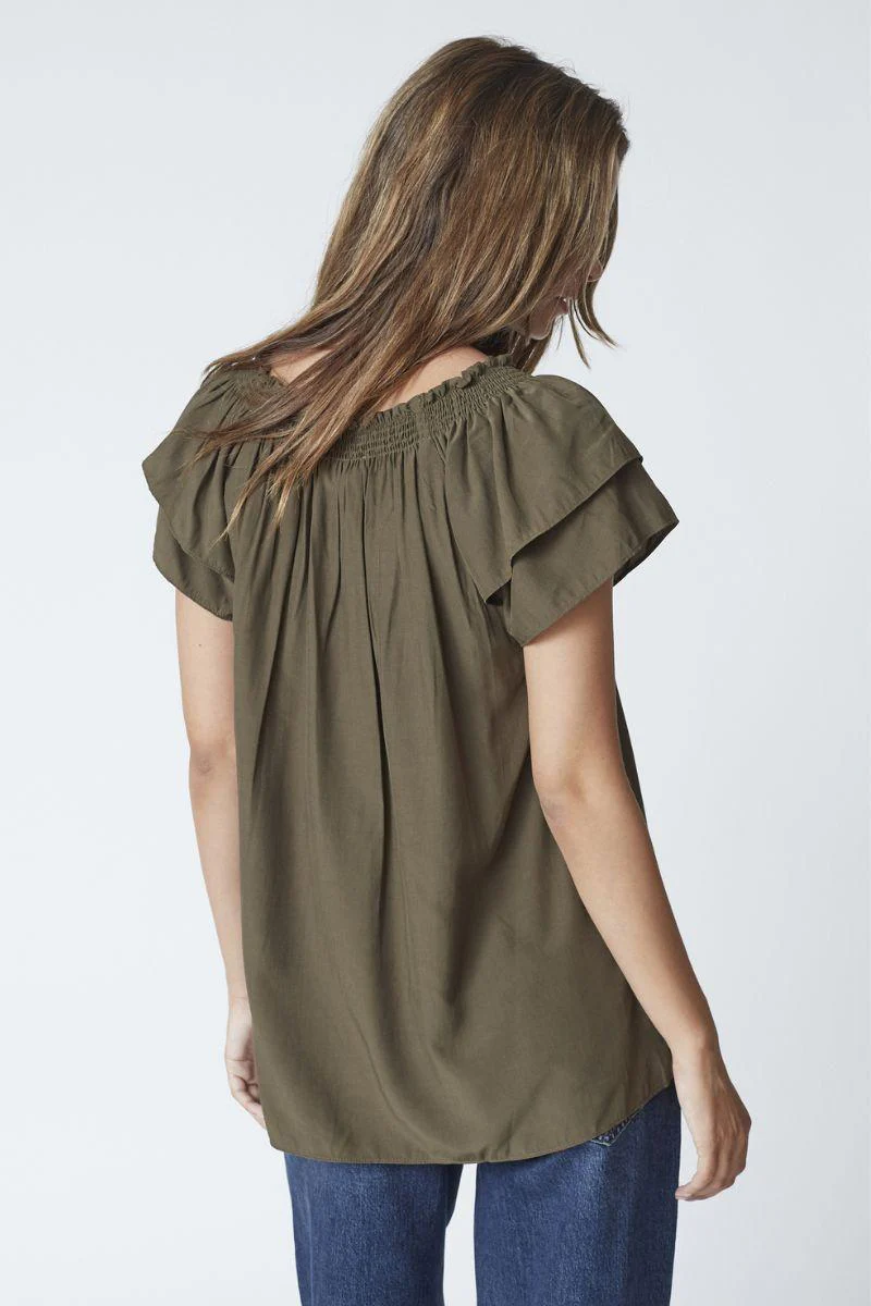 Sunrise Top | Dark Army | Bluse fra Co'couture - Image 4