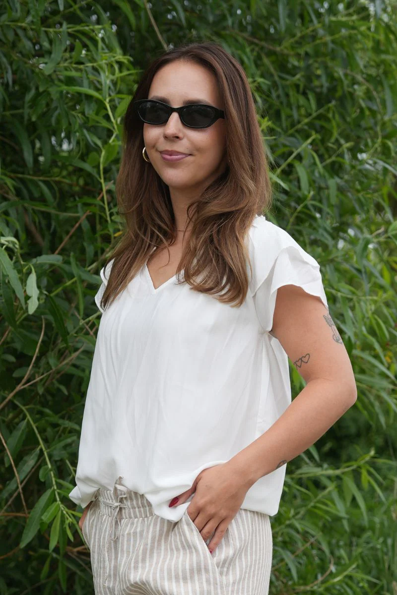 Sunrise top | Off white | Sød sommertop fra Co'couture - Image 3