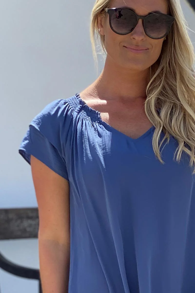 Sunrise Top | Sky Blue | Bluse fra Co'couture - Image 3