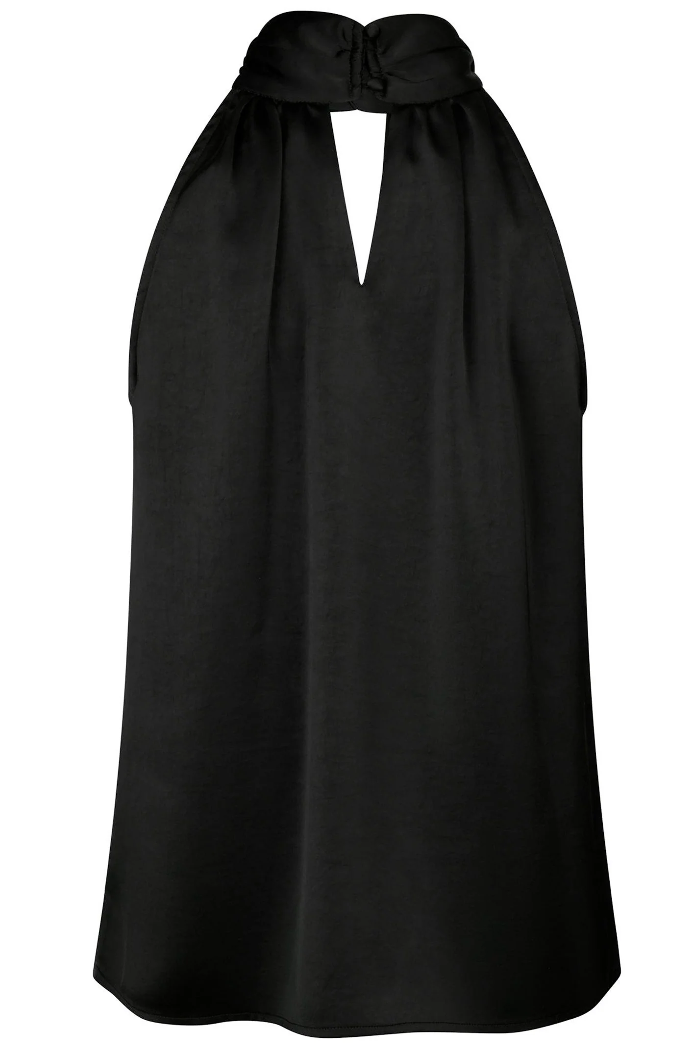 Svala Heavy Sateen Top | Black | Bluse fra Neo Noir - Image 3