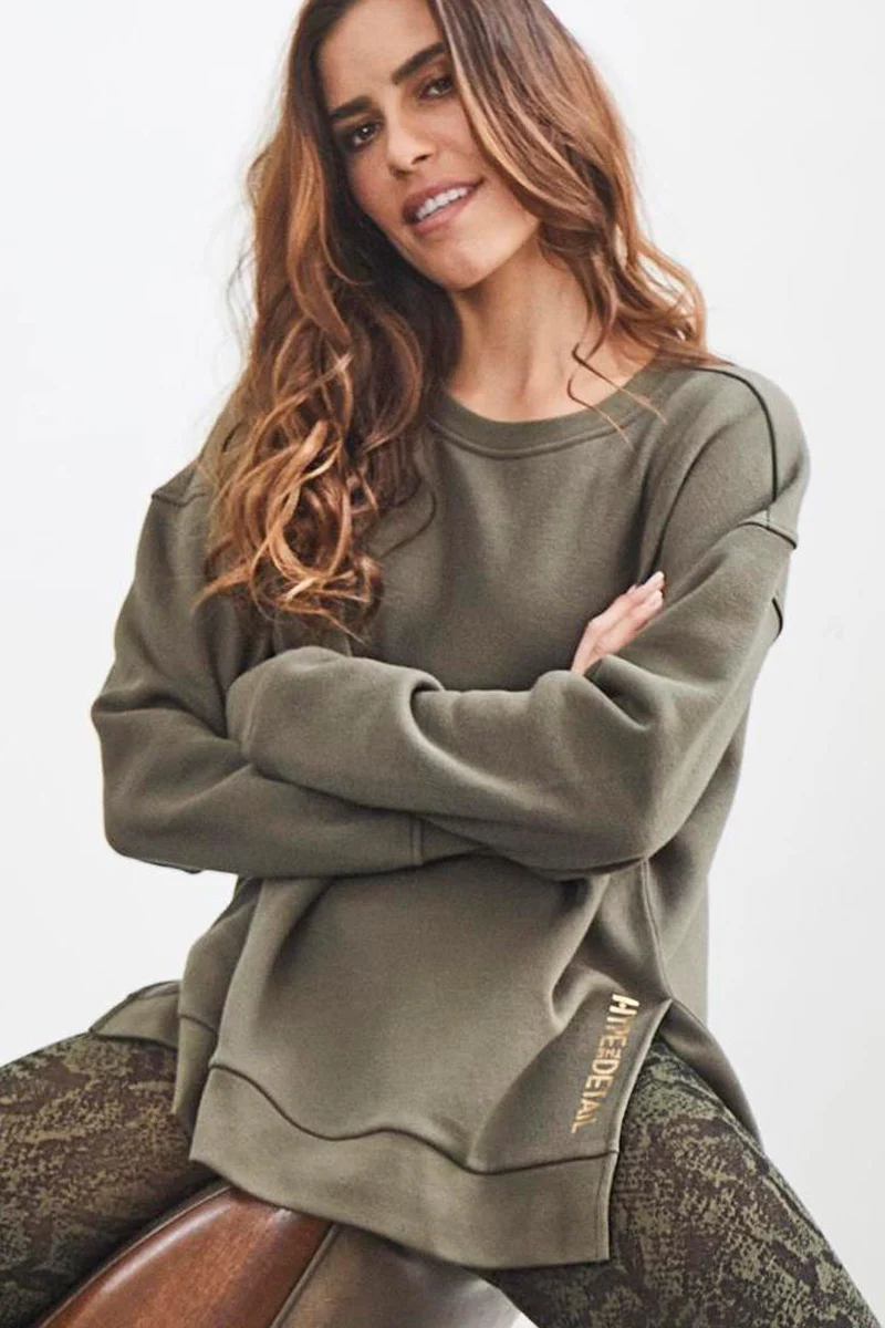 Sweatshirt l Army l Sweatshirt fra Hype The Detail