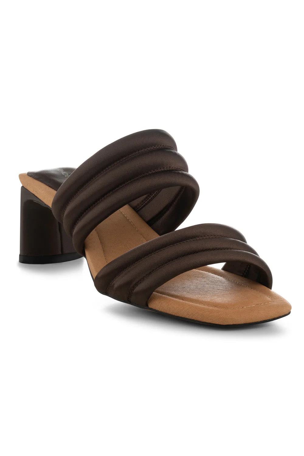 Sylvi Padded Strap | Brown Satin - Image 3