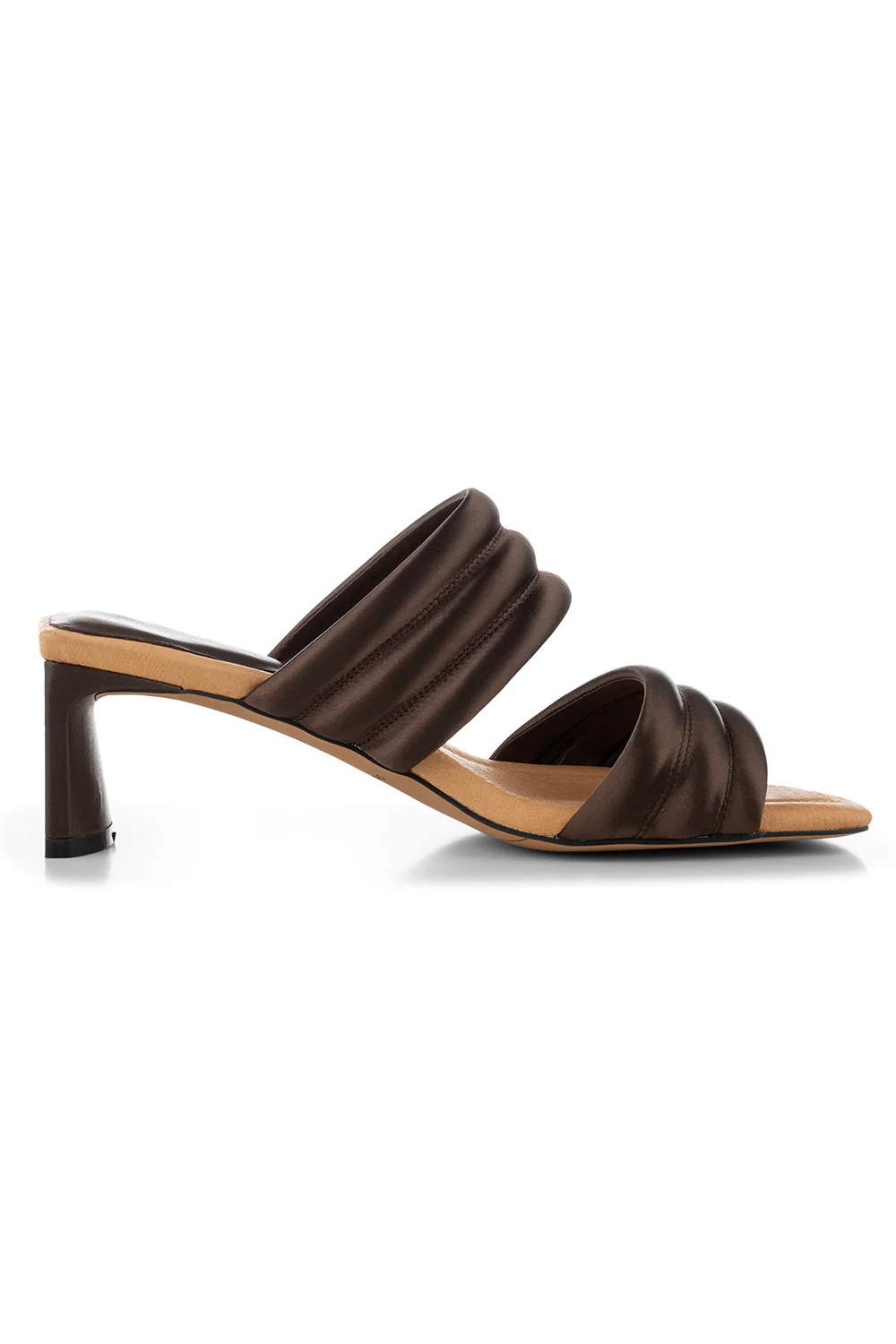 Sylvi Padded Strap | Brown Satin - Image 6