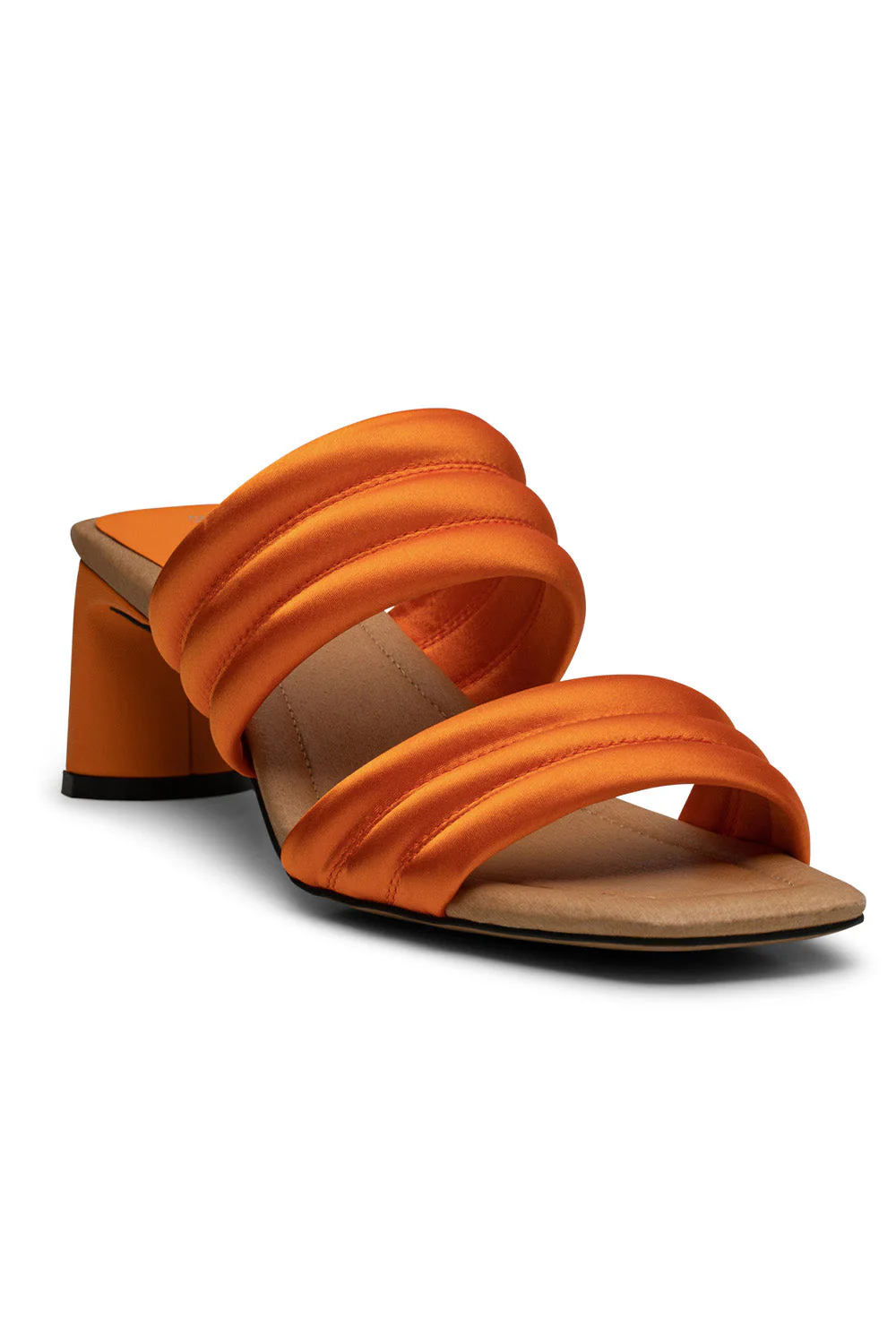Sylvi Padded Strap | Orange Satin - Image 3