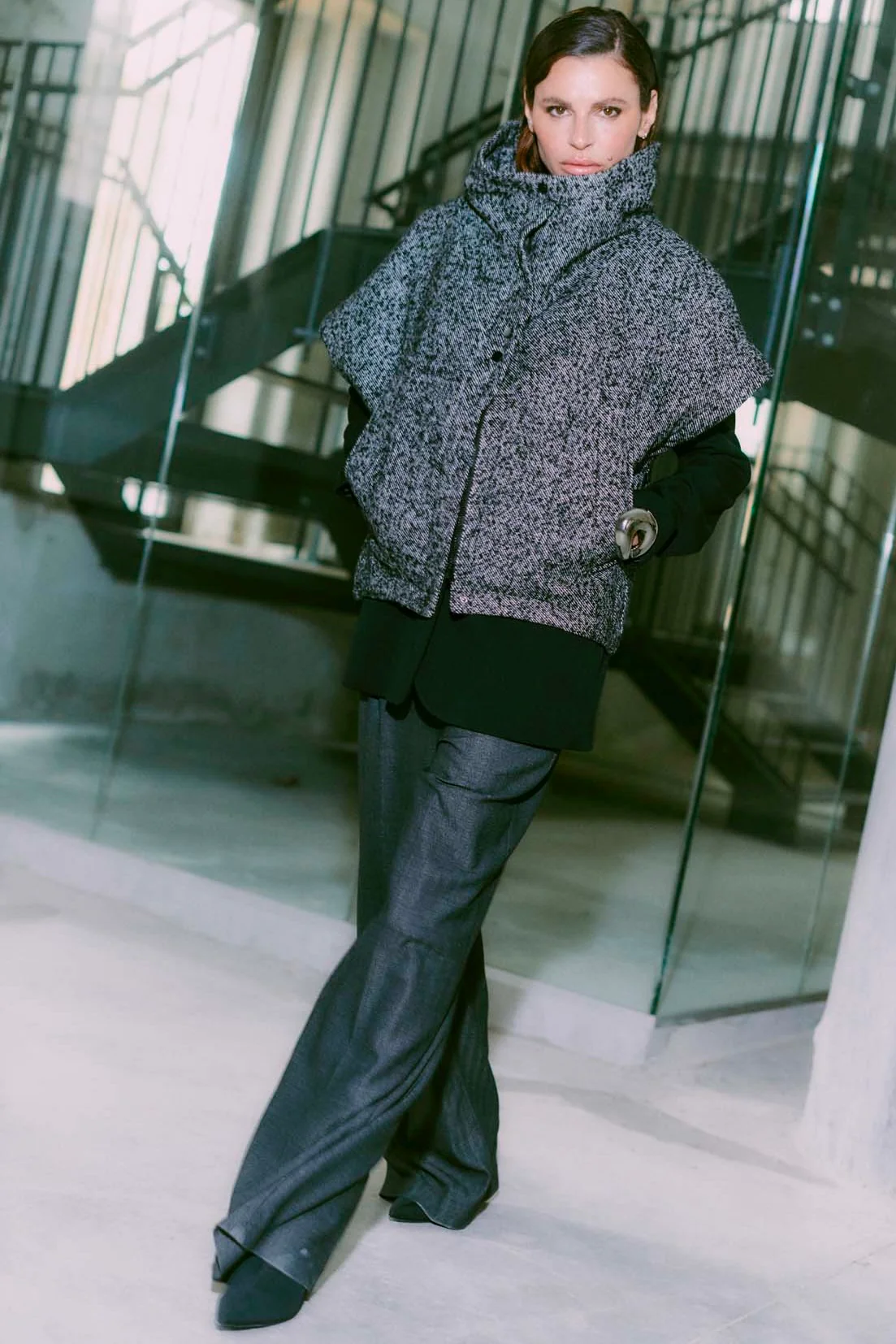 Tailor Mix Pants 204935 | Black W. Medium Grey Mel. | Bukser fra Copenhagen Muse - Image 4