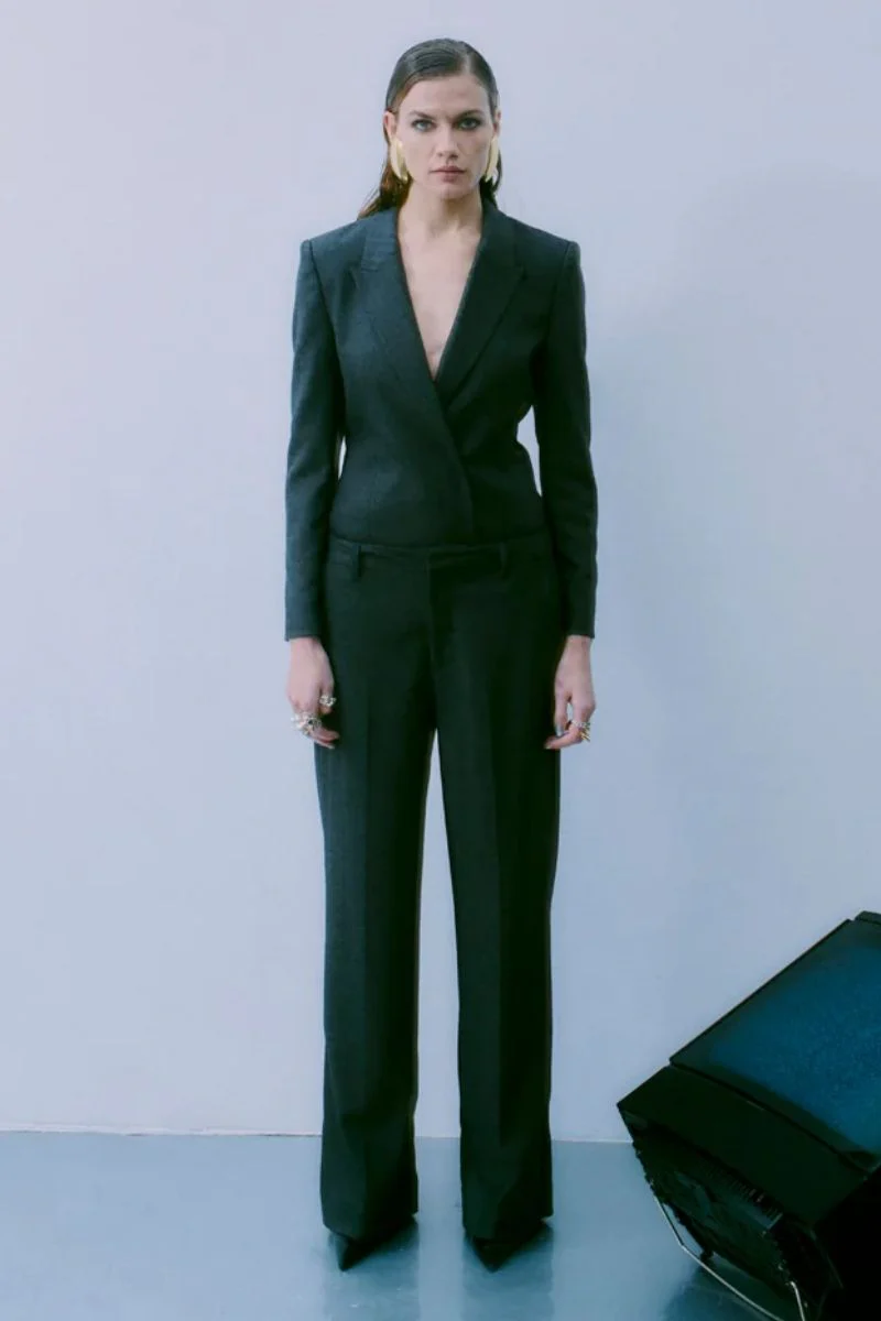 Tailor Pants 204902 | Black W. Medium Grey Mel. | Bukser fra Copenhagen Muse - Image 6
