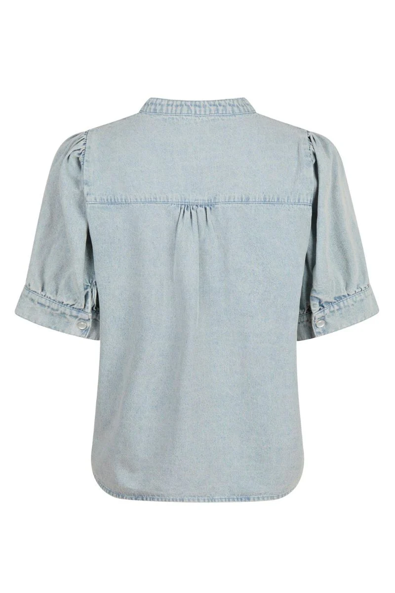 Talja Denim Blouse 163064 | Stonewash | Bluse fra Neo Noir - Image 3
