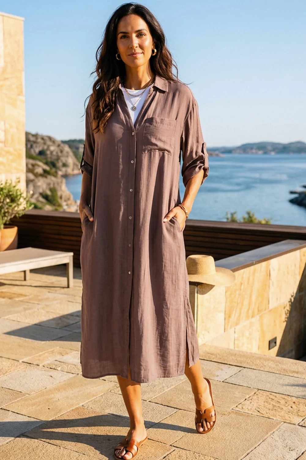 Thalia Dress 2949 | Toffee | Kjole fra Prepair
