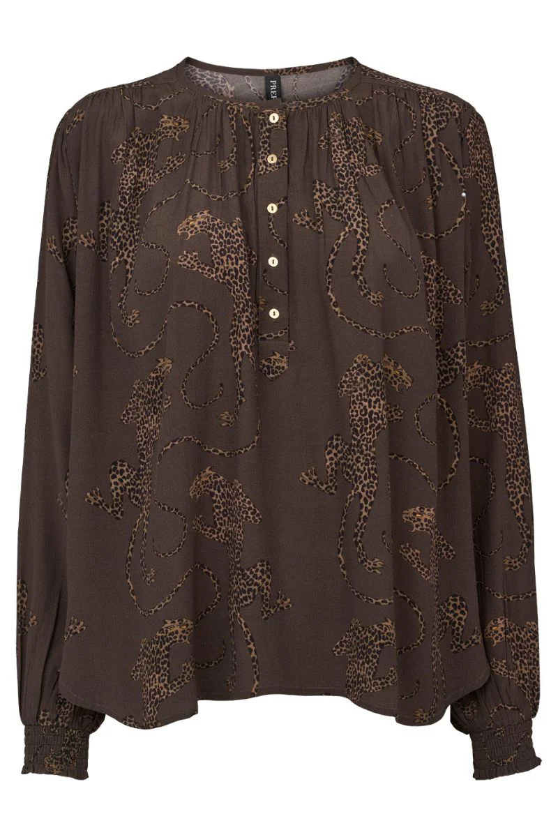 Theresa Blouse 2647 | Chocolate | Bluse fra Prepair - Image 2