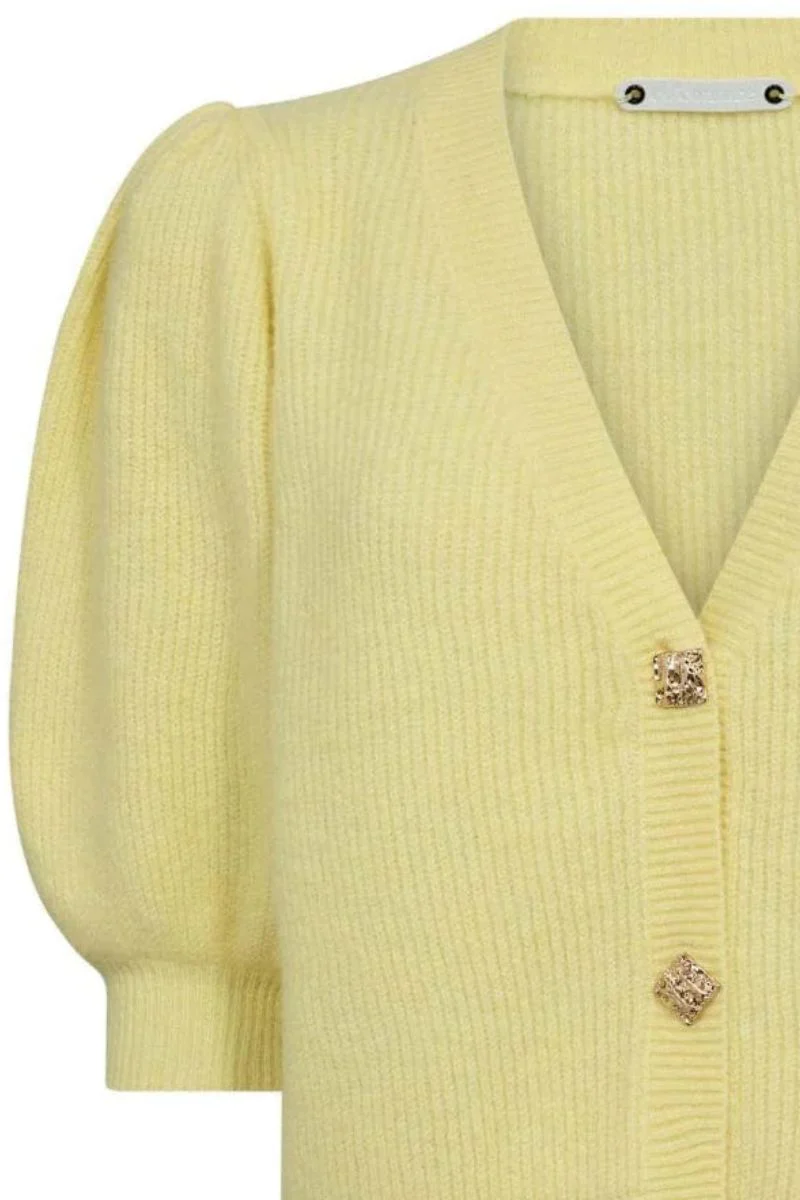 Theresa SS Cardigan 32231 | Pastel Yellow | Strik fra Co'couture - Image 3