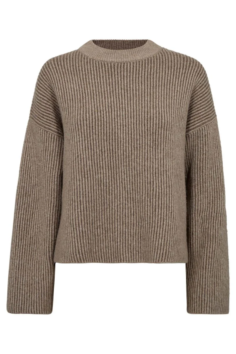 Theresa Turtleneck Rib Knit 32230 | Sand | Strik fra Co'couture - Image 2