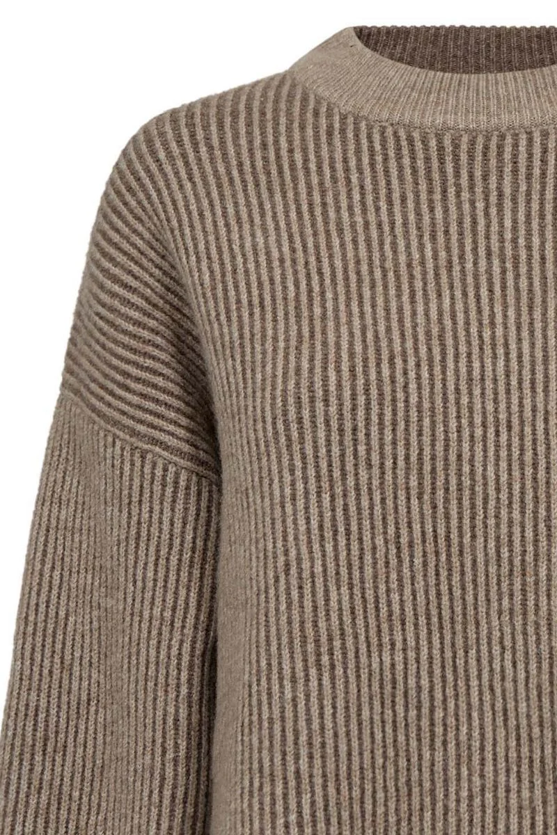 Theresa Turtleneck Rib Knit 32230 | Sand | Strik fra Co'couture - Image 4