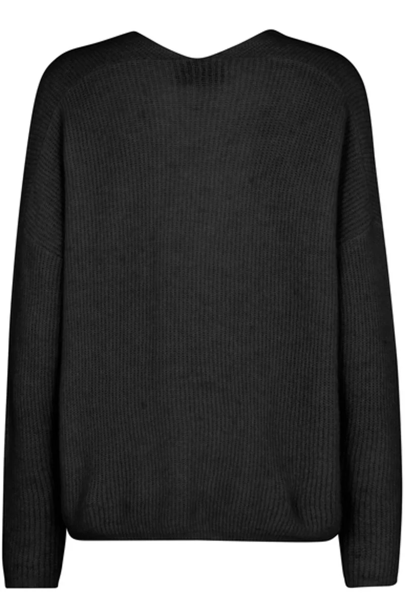 Thora V-Neck Knit | Black | Strik fra Mos Mosh - Image 4