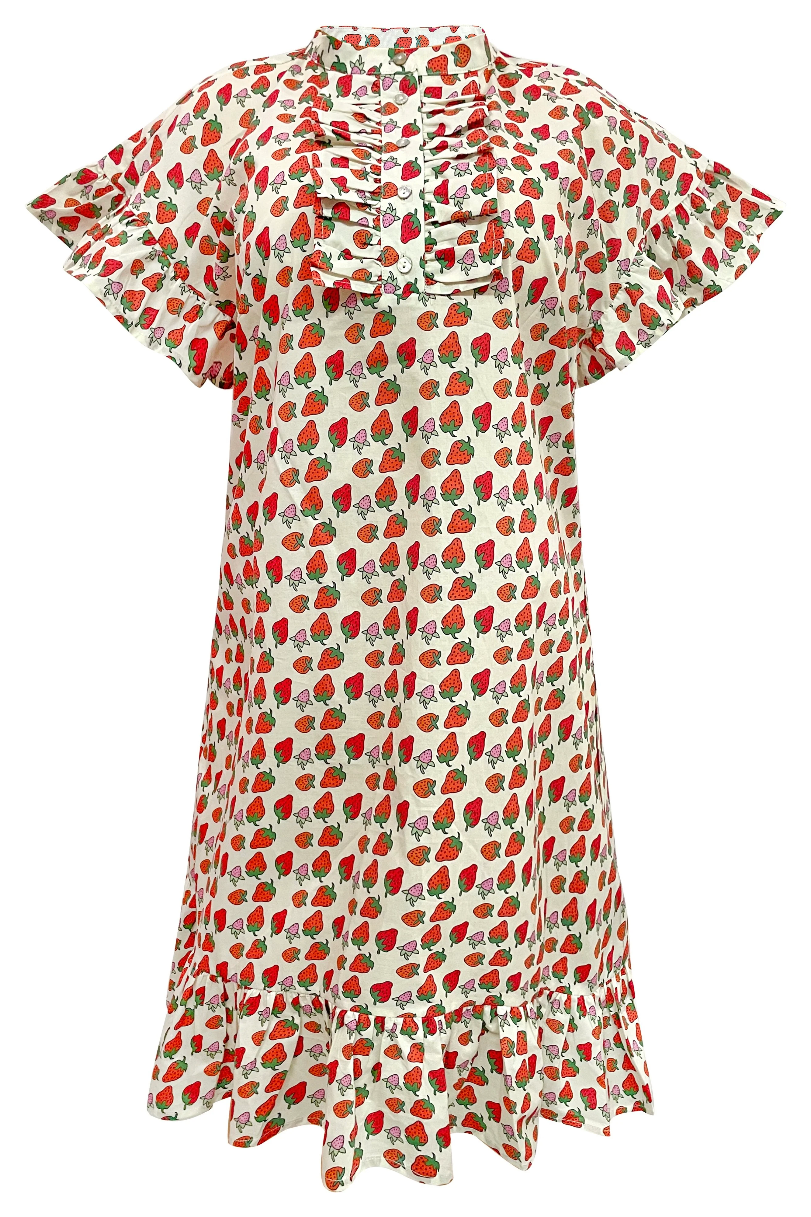 Tia Frill Dress | Strawberry | Kjole fra Liberté - Image 2