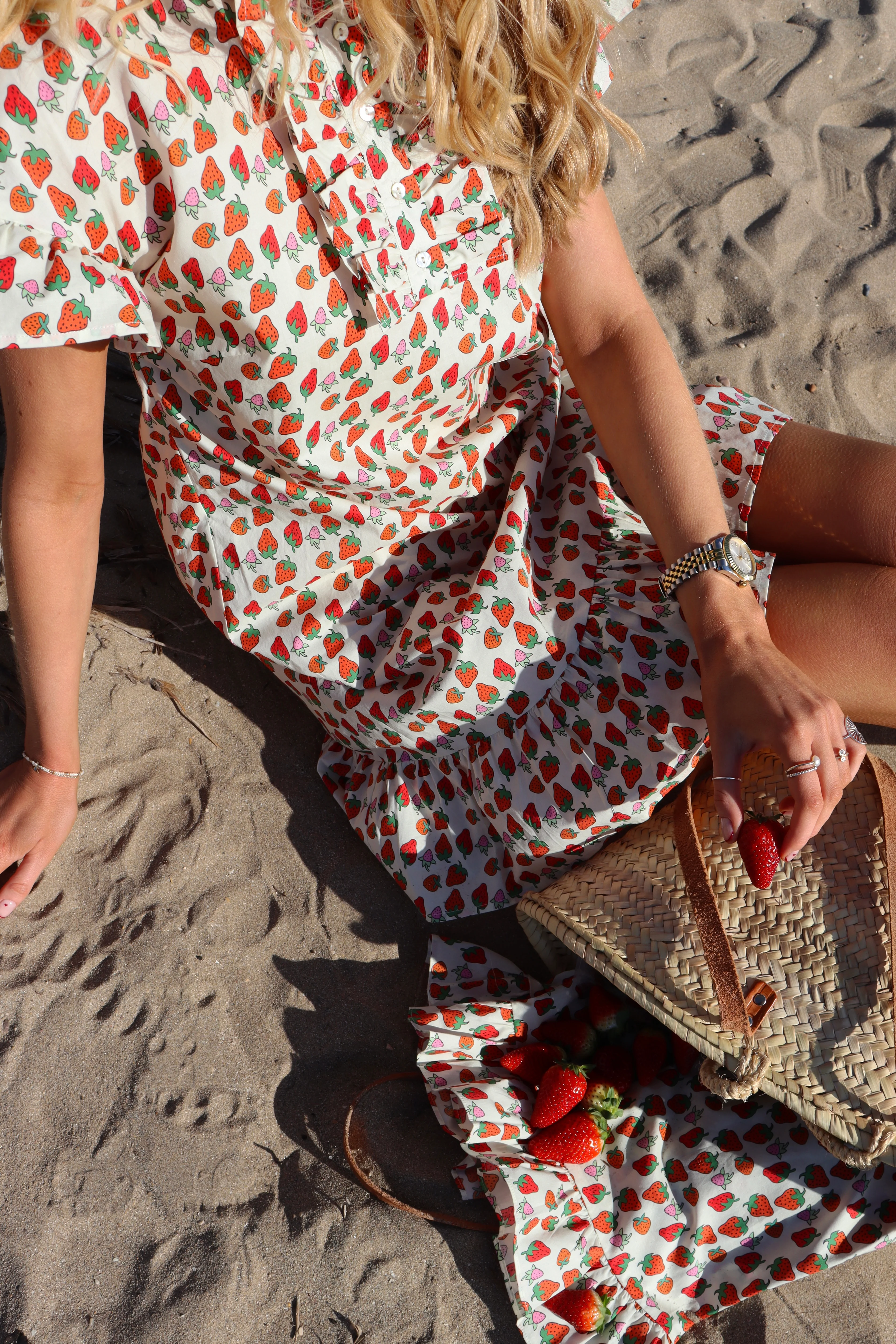 Tia Frill Dress | Strawberry | Kjole fra Liberté - Image 5