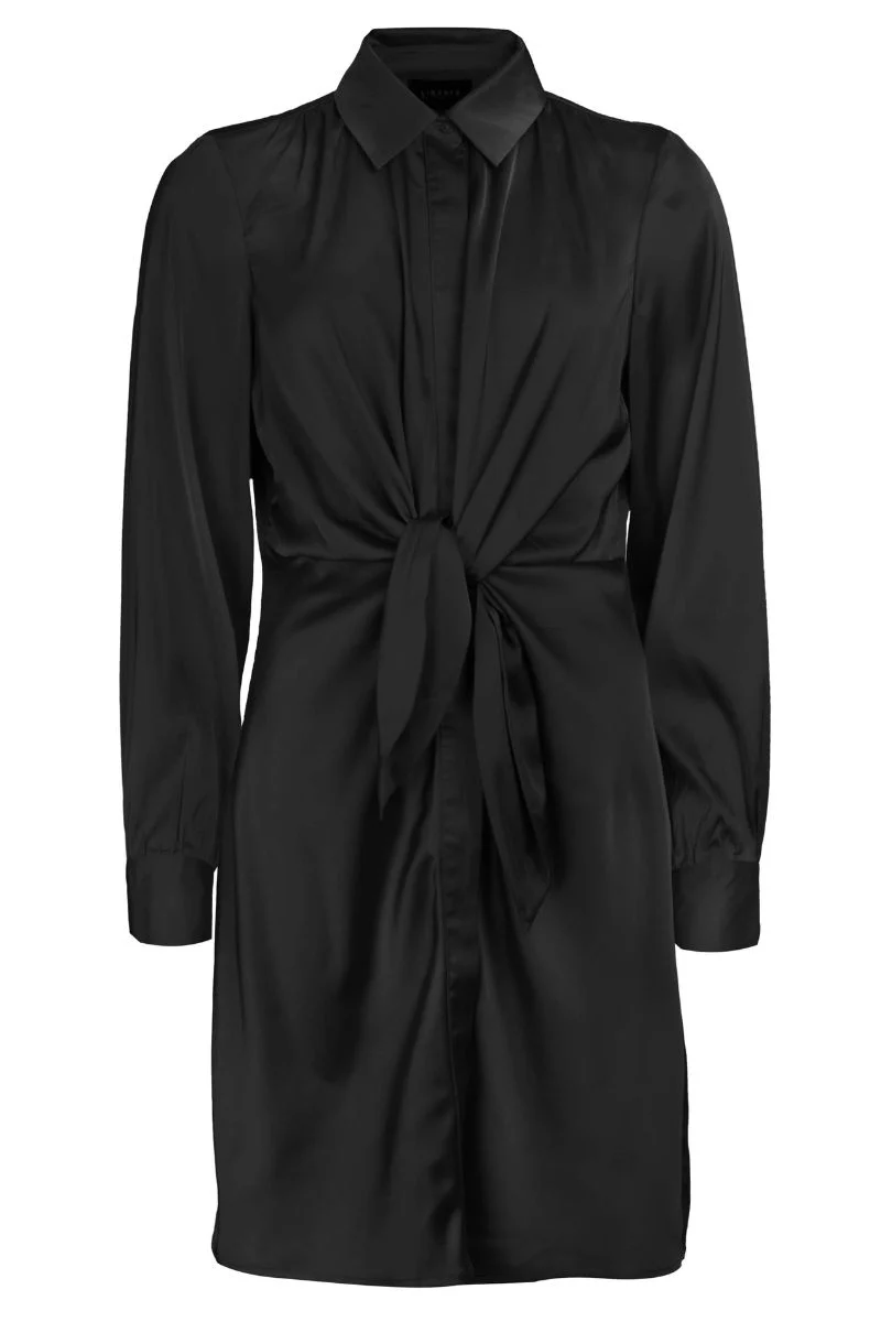 Tie Ls Shirtdress | Black | Kjole fra Liberté - Image 2