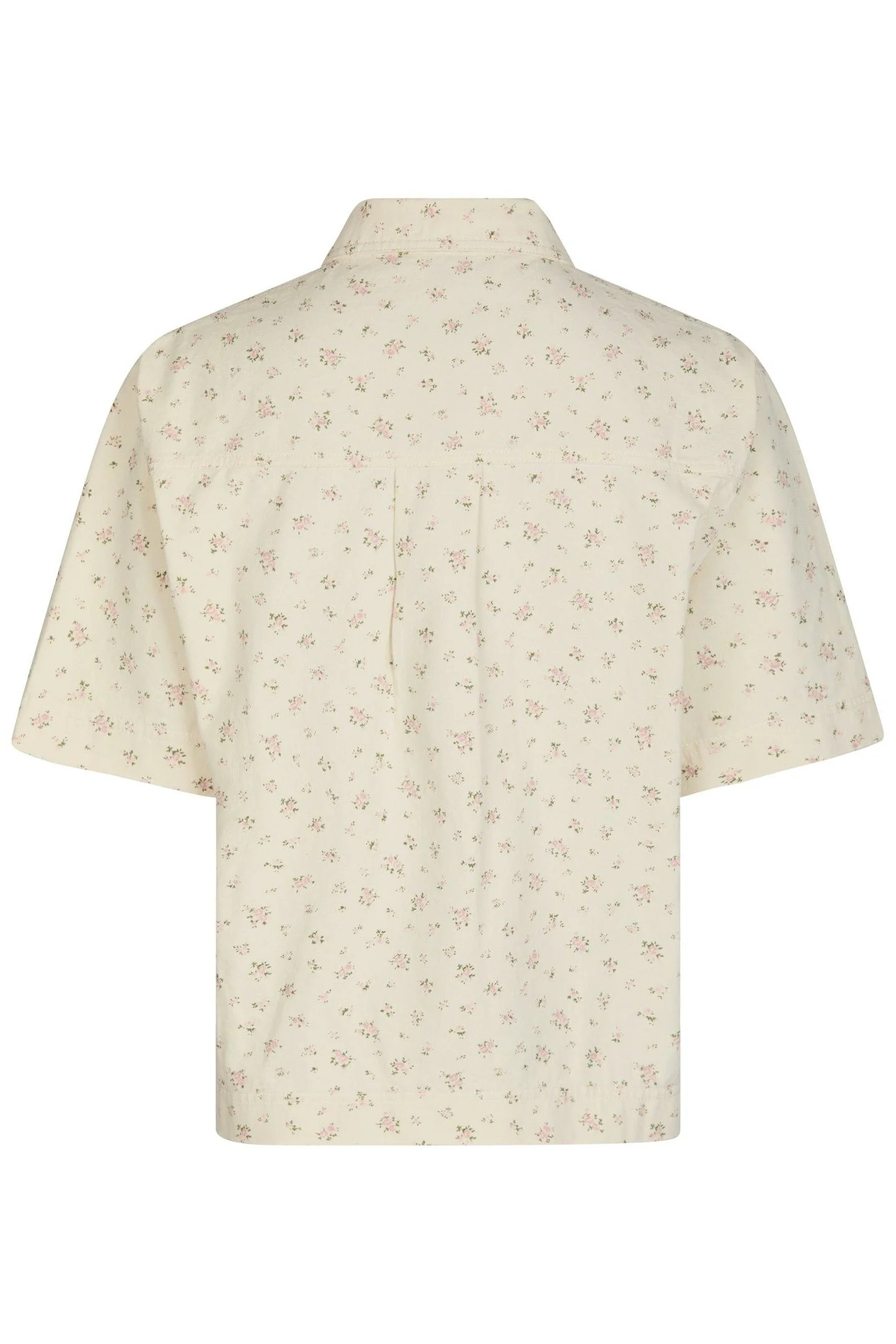 Tiki Floral Denim Shirt | Off White | Bluse fra Neo Noir - Image 4