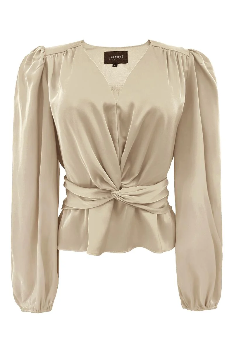 Tiki Ls Twist Blouse | Champagne | Bluse fra Liberté - Image 2