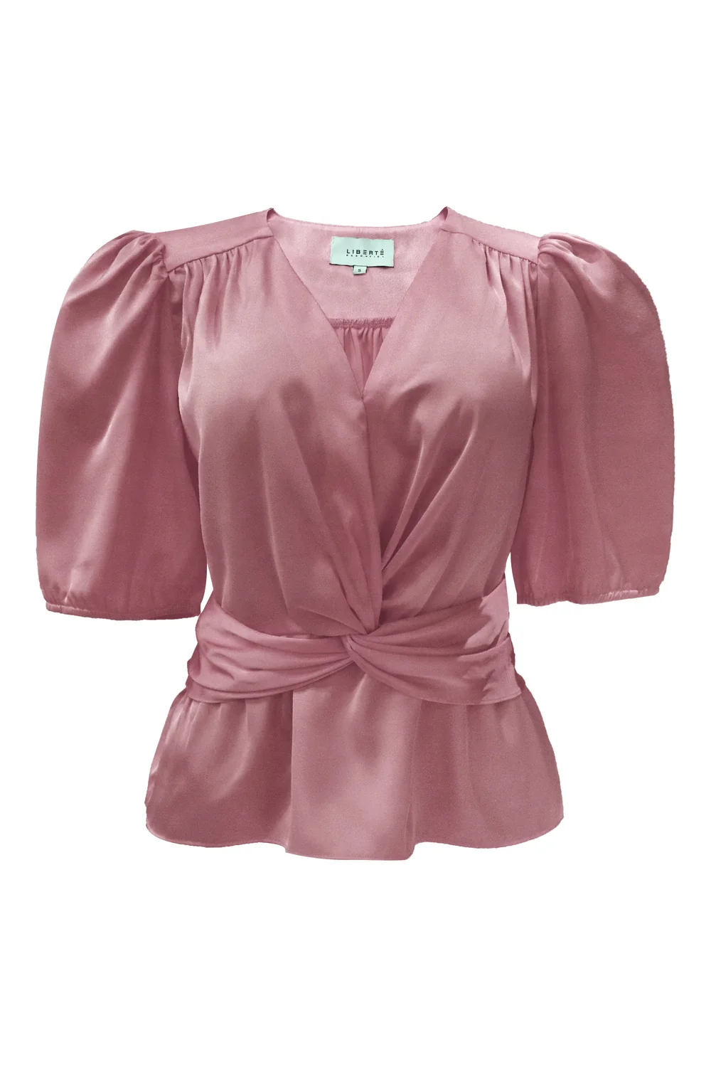 Tiki Ss Twist Blouse | Dusty Rose | Bluse fra Liberté - Image 2