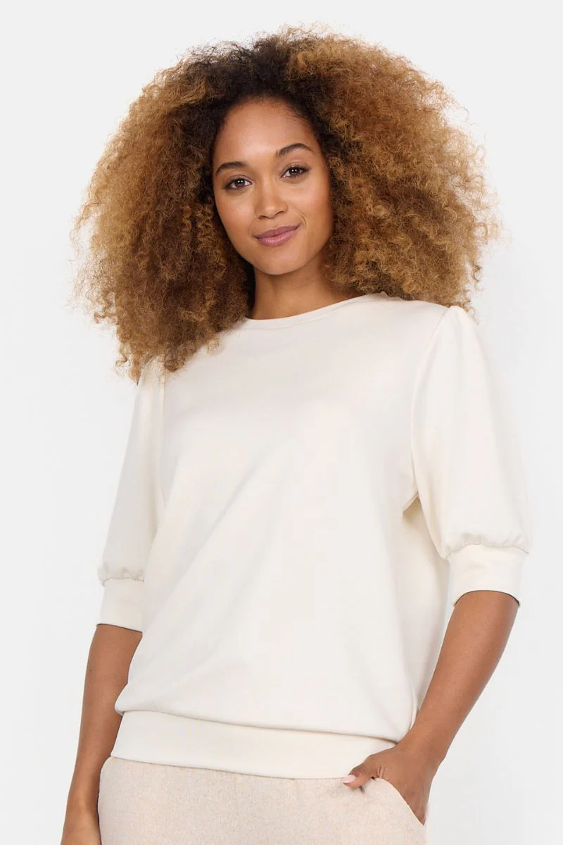 Tini Short Sleeve | Creme | Bluse fra Statebird - Image 6