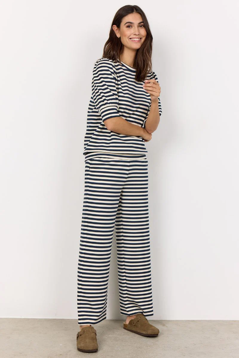 Tini Stripe Short Sleeve | Blå | Bluse fra Statebird - Image 4