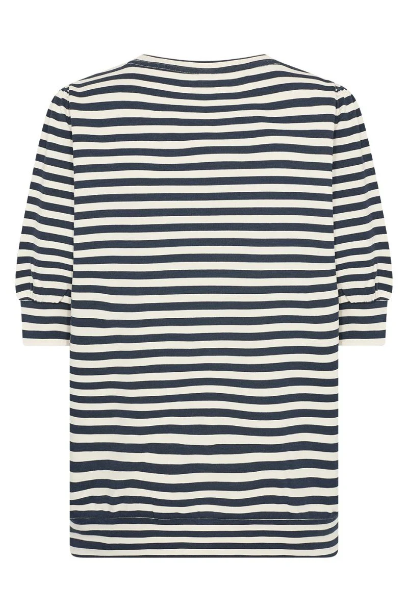 Tini Stripe Short Sleeve | Blå | Bluse fra Statebird - Image 5