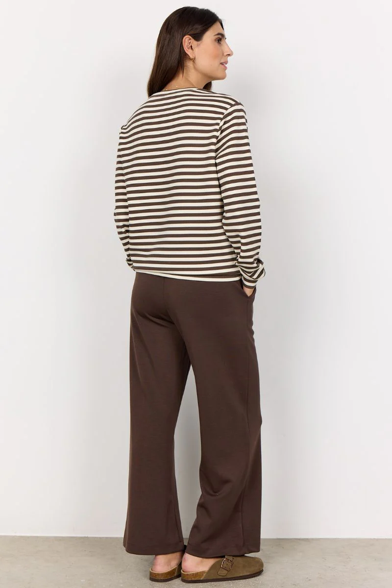 Tini Stripe Sweat | Brun | Bluse fra Statebird - Image 9