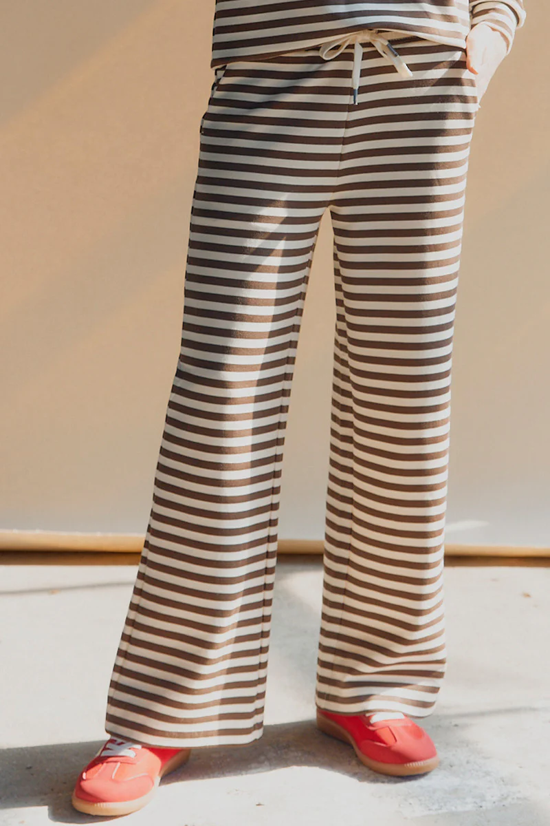 Tini Stripe Wide Pants | Brun | Bukser fra Statebird - Image 5