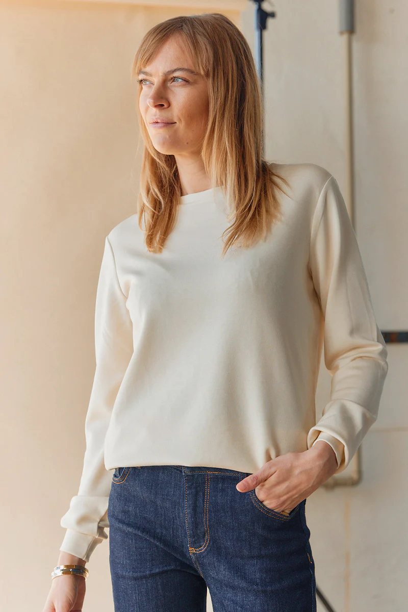 Tini Sweat | Creme | Sweatshirt fra Statebird - Image 3