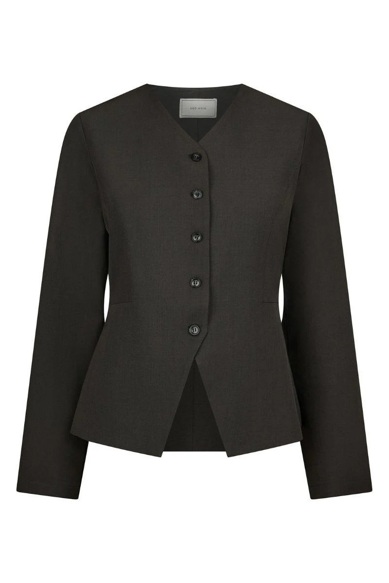 Toots Structure Blouse | Dark Grey | Bluse fra Neo Noir