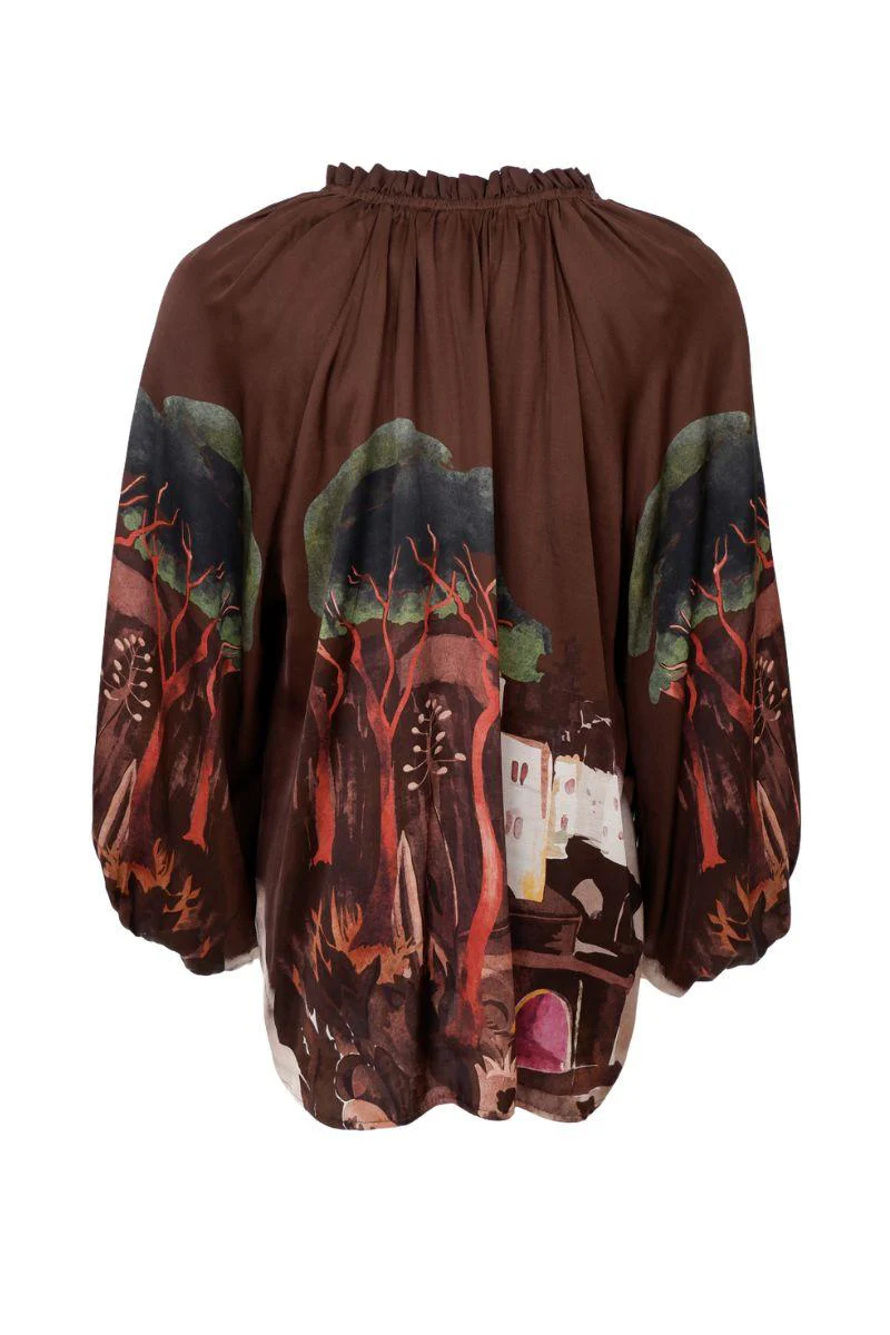 Toscana Blouse | Coffee | Bluse fra Black Colour - Image 4