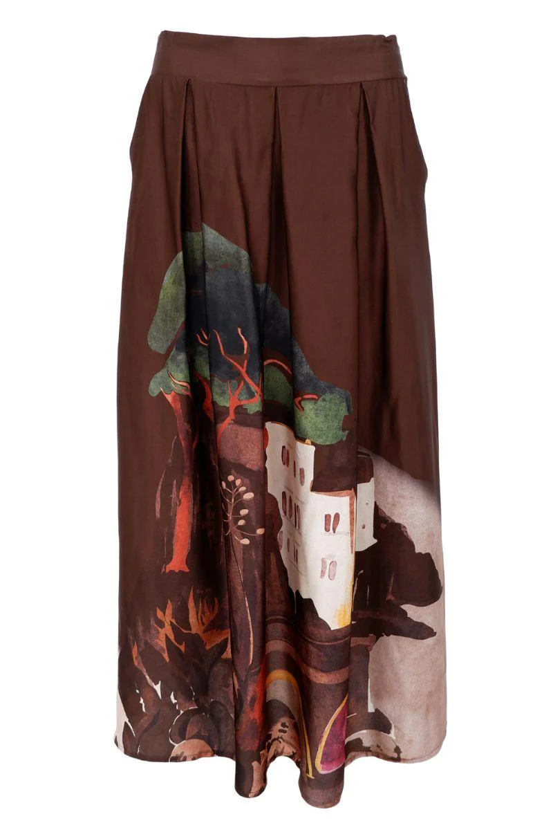 Toscana Skirt | Coffee | Nederdel fra Black Colour - Image 2