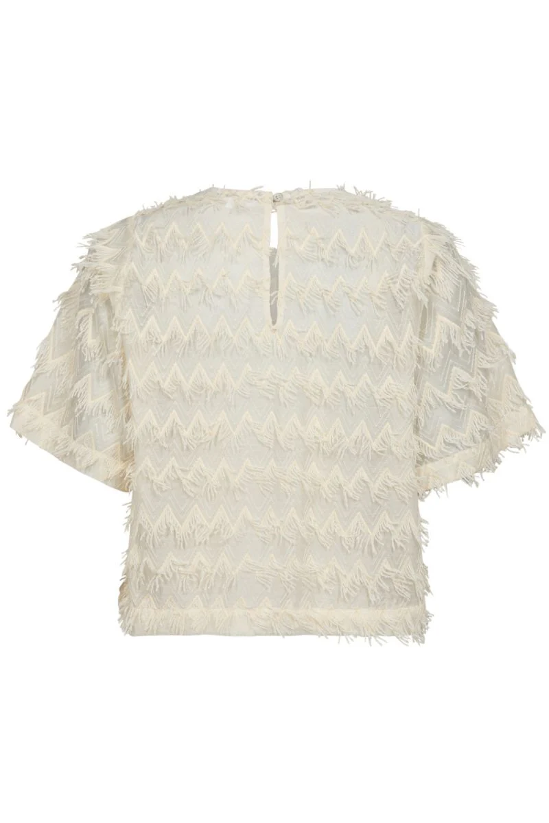 Triangle SS Blouse 35765 | Off white | Top fra Co'couture - Image 4