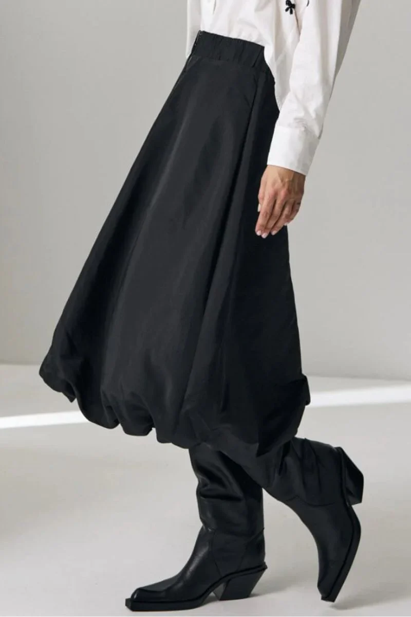 TriceCC Midi Balloon Skirt | Black | Nederdel fra Co'Couture - Image 6